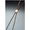Image 1 : Victorian Tested 14-Karat Yellow Gold and Black Enamel Slide Chain Late 19th Century Length: 46 i...