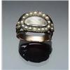 Image 1 : Late Georgian Tested 10-Karat Yellow Gold and Split Pearl Mourning Ring Circa 1816 The underside...