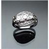 Image 1 : 14-Karat White Gold and Triple Diamond Dinner Ring Set with three round brilliant cut diamonds we...
