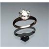 Image 1 : Tested 14-Karat Yellow Gold and Solitaire Diamond Ring Set with one old mine cut diamond weighing...