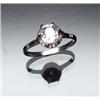 Image 1 : Antique Platinum and Solitaire Diamond Ring Circa 1900 Set with one cushion cut diamond weighing...