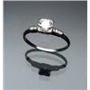 Image 1 : Art Deco Platinum and Solitaire Diamond Ring Circa 1920 Set with one round old European cut diamo...