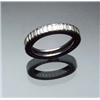 Image 1 : Art Deco Platinum and Diamond Eternity Band Circa 1930 Set with forty-three straight baguette dia...