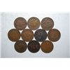 Image 1 : Indian Head One Cent; Various Dates; All Good Or Better Condition; Lot of 10; EST. $15-20