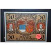 Image 1 : 1922 German Notgeld 50 Pfennig Foreign Bank Note; EST. $5-10