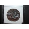Image 1 : 2008 Canada $5 "Maple Leaf" Silver Foreign Coin 2010 Vancouver Olympics Commemorative; NGC Graded MS
