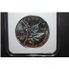 Image 1 : 2008 Canada $5 "Maple Leaf" Silver Foreign Coin 2010 Vancouver Olympics Commemorative; NGC Graded MS