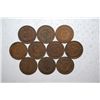 Image 2 : Indian Head One Cent; Various Dates; All Good Or Better Condition; Lot of 10; EST. $15-20