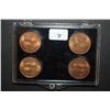 Image 2 : 1960 US Lincoln Penny Coin Set; Small Date P&D Mints & Large Date P&D Mints; Lot of 4 Coins; EST. $5