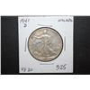 Image 1 : 1941-D US Walking Liberty Half Dollar; VF20; EST. $15-20