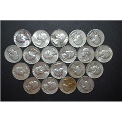US Silver Quarters $5 Face Value; Various Dates & Conditions; Lot of 20; EST. $125-175