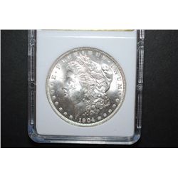 1904-O US Silver Morgan $1; MCPCG Graded MS61; EST. $50-70