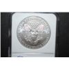 Image 2 : 2004 US Silver American Eagle $1; 1 Oz. Fine Silver; NGC Graded MS69; EST. $40-50
