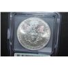 Image 2 : 2001 US Silver American Eagle $1; 1 Oz. Fine Silver; ICG Graded MS69; EST. $40-50