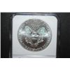 Image 2 : 2003 US Silver American Eagle $1; 1 Oz. Fine Silver; NGC Graded MS69; EST. $40-50