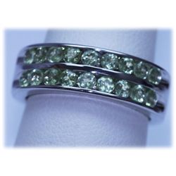 30.15 CTW PERIDOT RING .925 STERLING SILVER