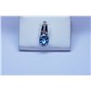 Image 1 : 16.40 CTW BLUE TOPAZ/ CZPENDANT .925 STERLING SILVER