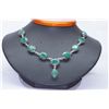 Image 1 : 128.84 CTW EMERALD NECKLACE .925 STERLING SILVER