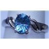 Image 1 : 14.75 CTW BLUE TOPAZ RING .925 STERLING SILVER