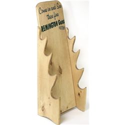 Tabletop Rifle Display Rack Wood Remington Rifle rack for table top display