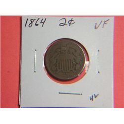 1864 2 CENT COPPER