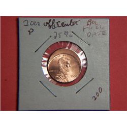 2000 P LINCOLN CENT