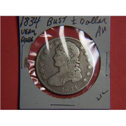 1834 BUST 1/2 DOLLAR