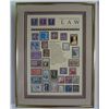 Image 1 : Framed cancelled stamps "A GLIMPSE of the Past Through the Law Collection"