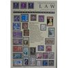 Image 2 : Framed cancelled stamps "A GLIMPSE of the Past Through the Law Collection"