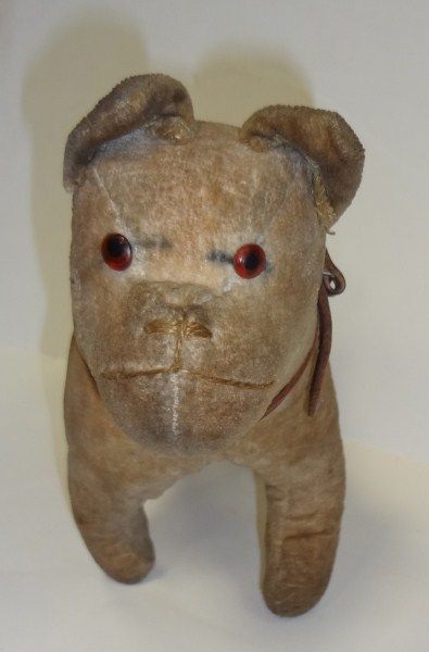 antique stuffed dog
