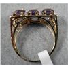 Image 2 : 14K Yellow Gold, .20 ct tw Diamonds, 2.90 ct tw Amethyst Ring - still with tags