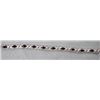 Image 1 : Sterling Silver and Garnet & Bracelet, fits a 7" wrist