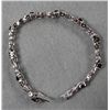 Image 2 : Sterling Silver and Garnet & Bracelet, fits a 7" wrist