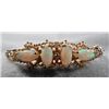 Image 1 : Vintage 14k Gold with Diamonds & Opals Bracelet