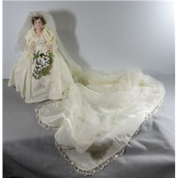 Vintage Danbury Mint Princess Diana Bride Doll and stand in original box