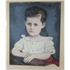 Image 2 : Framed painted portrait under glass, can see brush strokes on forehead under mag