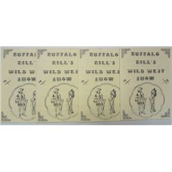BUFFALO BILL'S WILD WEST SHOW PROGRAM REPRINT 4 COPIES IN LOT