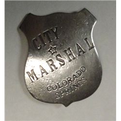 CITY MARSHAL OF COLORADO SPRINGS BADGE
