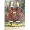 Image 2 : Framed Currier & Ives Print, "The Little Sisters",