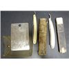 Image 1 : Vintage Lot of Two Men's Straight Razors and Mirror. See photos.
