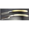Image 2 : Vintage Lot of Two Men's Straight Razors and Mirror. See photos.