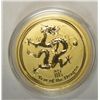 Image 1 : 2012 Gold Australian Dragon, Gem BU 1 tenth  ounce