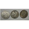 Image 1 : ( 3 ) THREE NICE CIRCULATED MORGAN SILVER DOLLARS
