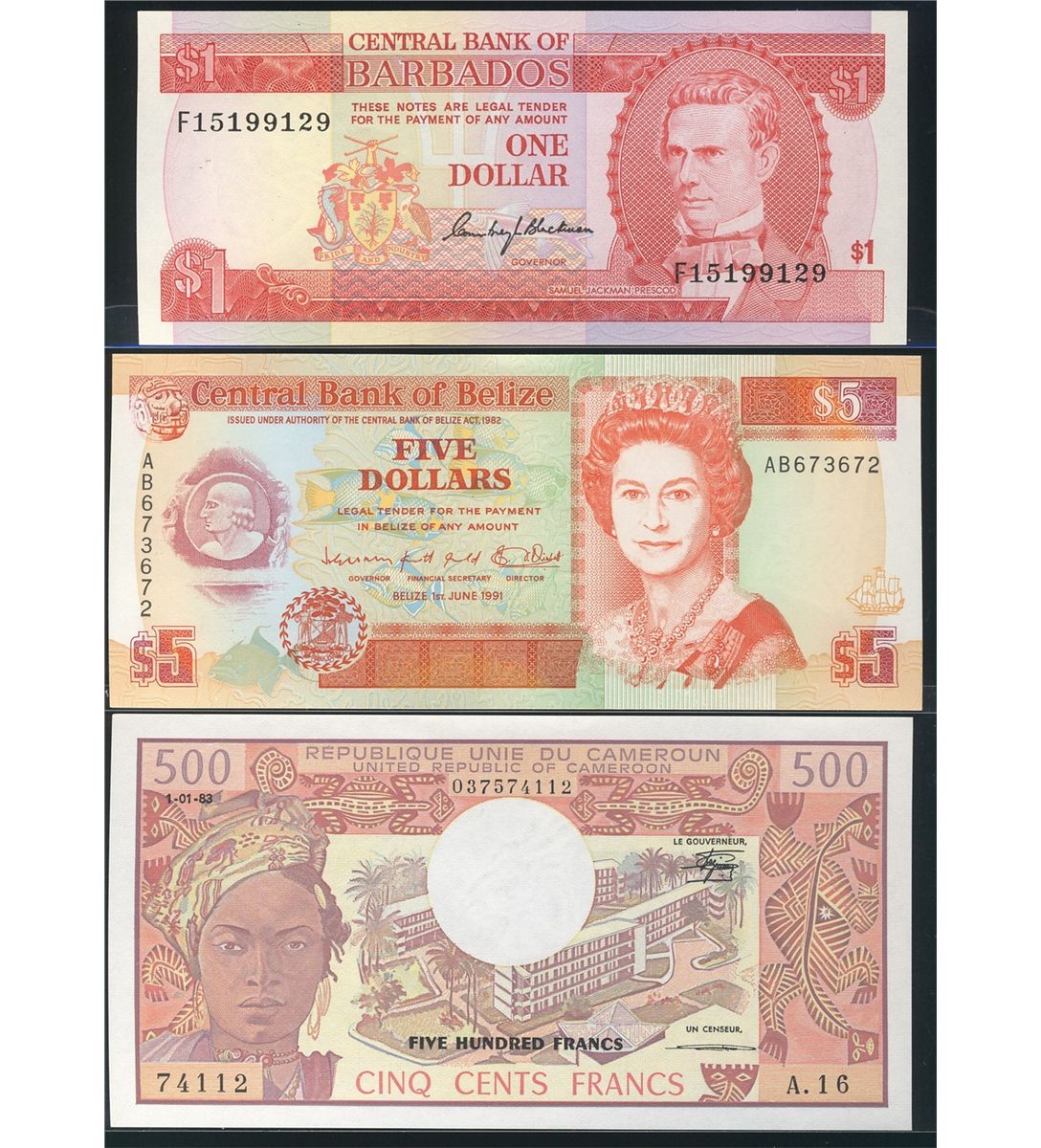 World Banknote Collection Lot 3, consists of notes from Bangladesh to ...