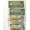Image 1 : 1967 $1 BC-45a, BC-45b-i, 1973 $1 BC-46a-i (8), UNC. Lot of 10 notes.