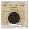 Image 1 : 1859 1¢ DP N#2 ICCS EF40. Popular variety.