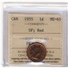 Image 1 : 1955 1¢ ICCS MS65RD.