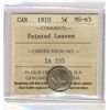 Image 1 : 1910 5¢ PTD ICCS MS63.
