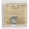 Image 1 : 1938 10¢ ICCS MS64.