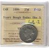 Image 1 : 1886 25¢ Obv 5 6 over 6 ICCS F12.
